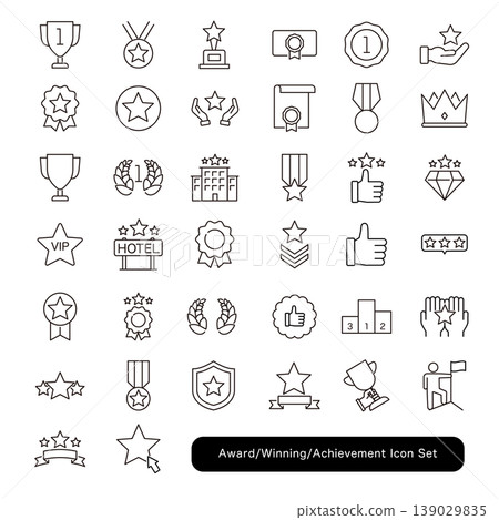Icon set for awards, prizes, and achievements Icon set for awards, prizes, and achievements 139029835