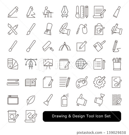 Drawing and design tool icon set Drawing and design tool icon set 139029838