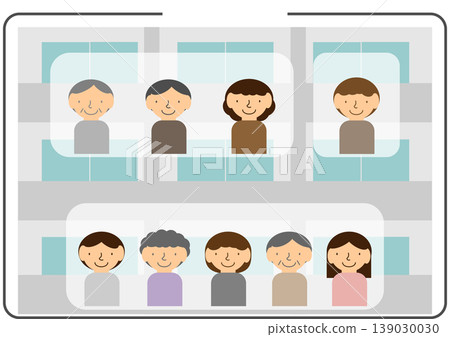 一幅描繪公寓管理協會代表的插圖，留有文字空間。 139030030