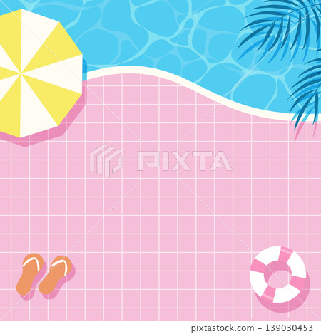 Summer banner for summer sale: A refreshing poolside-themed promotional design vector illustration background. Summer banner for summer sale: A refreshing poolside-themed promotional design vector illustration background. 139030453