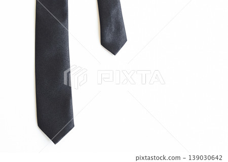 black necktie isolated on white background, father day concept and business style black necktie isolated on white background, father day concept and business style 139030642