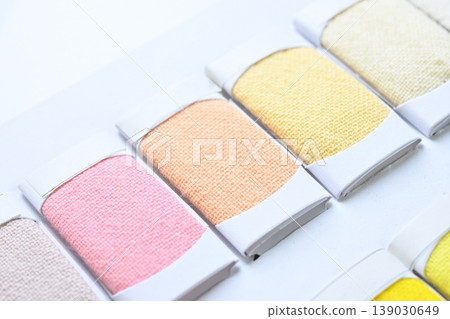 sample color shade of colorful fabric textile of clothing industry 139030649