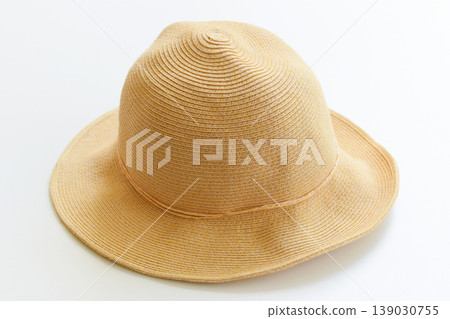 brown hat isolated on white background, vintage cloth style brown hat isolated on white background, vintage cloth style 139030755