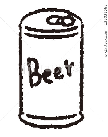 啤酒罐的線條畫 139031563