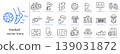 football icons, soccer icon set, sport game simple symbols, linear vector illustration, outline editable stroke 139031872