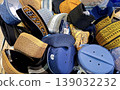 Yogyakarta, Indonesia - March 18th 2026: traditional Kufi caps and Muslim prayer hats, showcasing various colors, intricate patterns, and textures. 139032232
