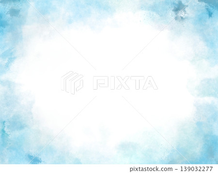 A bright light blue watercolor-style background, reminiscent of the rainy season. 139032277