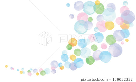 Watercolor-style, soft pastel-colored fluffy dots 139032332