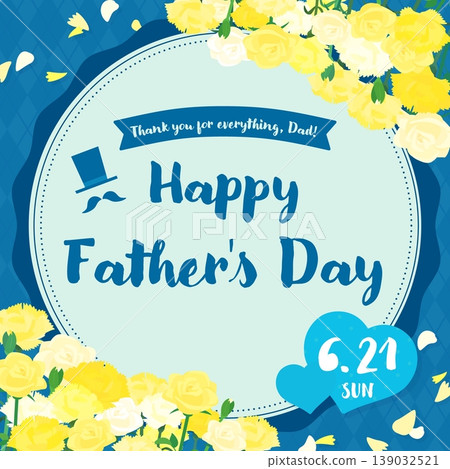 Carnation and rose Father's Day template 2_square 139032521