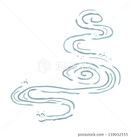 Flowing water illustration material Flowing water illustration material 139032555