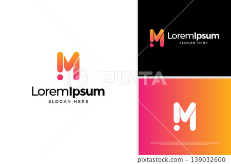Letter M creative logo design concept. Initial M technology logo design template Letter M creative logo design concept. Initial M technology logo design template 139032600