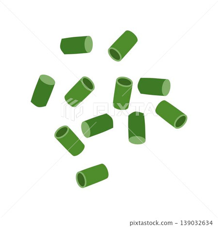 sliced spring onion choped green onion leaf illustration 139032634