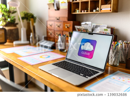 Cloud display laptop Cloud display laptop 139032686