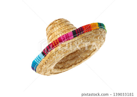 Colorful sombrero for Cinco de Mayo, isolated, PNG Colorful sombrero for Cinco de Mayo, isolated, PNG 139033181
