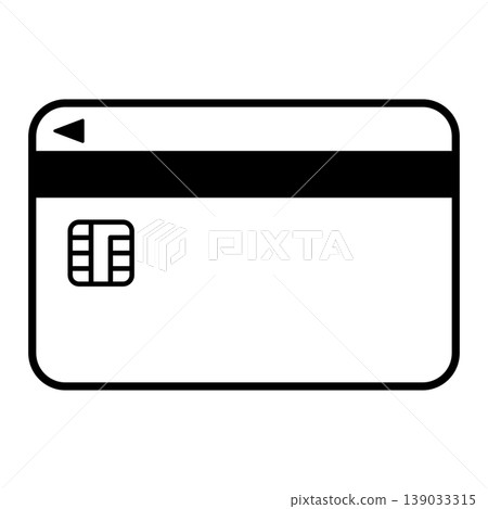 Simple credit card icon illustration 001 Simple credit card icon illustration 001 139033315
