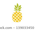 Simple pineapple flat icon vector illustration 139033450
