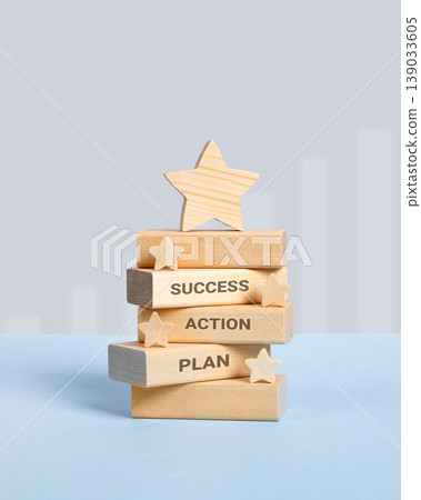 Development business growth processes are staged of wooden stars, wooden blocks with words plan, action, success. Business progress, strategic development of a company, startup. Business concept Development business growth processes are staged of wooden stars, wooden blocks with words plan, action, success. Business progress, strategic development of a company, startup. Business concept 139033605