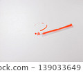 Orange Cap And Red Smear On White Surface, Forensic Trace Evidence Capture For Crime Scene Analysis, Flat 139033649