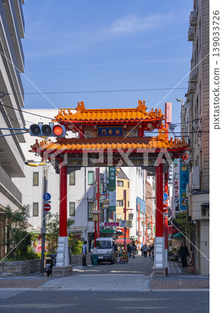 神戶中華街,清晨的南金町,開榮門 神戶中華街,清晨的南金町,開榮門 139033726