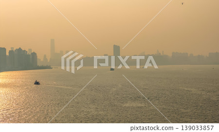 April 18 2026 Hong Kong Golden Harbour Sunset Skyline April 18 2026 Hong Kong Golden Harbour Sunset Skyline 139033857