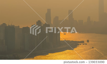 April 18 2026 North Point Harbour Skyline In Haze 139033890