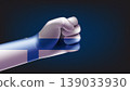 Fist with flag of Finland. 3d vector illustration 139033930