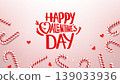 Valentines day greeting card with calligraphic inscription. 3d vector banner 139033936