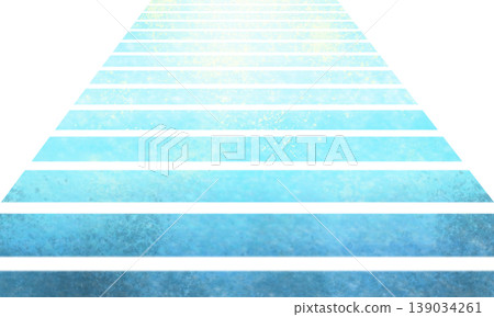 一幅乾淨明亮的道路和藍色人行道的畫面。 139034261