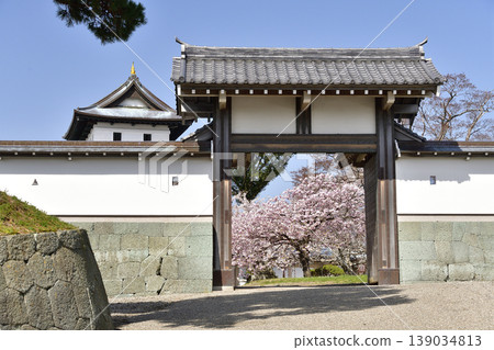 這是一張北海道松前町松前城遺址公園春季景色的照片。 這是一張北海道松前町松前城遺址公園春季景色的照片。 139034813