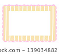 Pastel yellow rectangle frame with stripe pattern for card print, polaroid photo, template, poster, book cover, notepad, sticky note, memo, banner, border, postcard, paper design, decoration, border 139034882