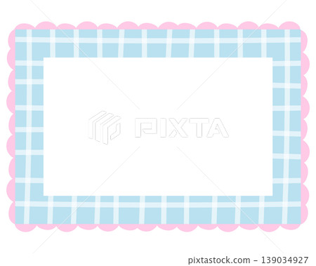 Pastel blue rectangle frame with checked pattern for card print, polaroid photo, template, poster, book cover, notepad, sticky note, memo, banner, border, postcard, paper design, decoration, border Pastel blue rectangle frame with checked pattern for card print, polaroid photo, template, poster, book cover, notepad, sticky note, memo, banner, border, postcard, paper design, decoration, border 139034927