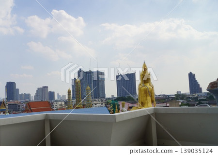 從泰國帕南寺眺望曼谷城市景觀 從泰國帕南寺眺望曼谷城市景觀 139035124