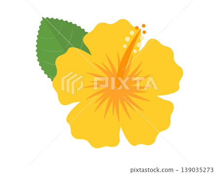 Hibiscus icon (yellow) 139035273