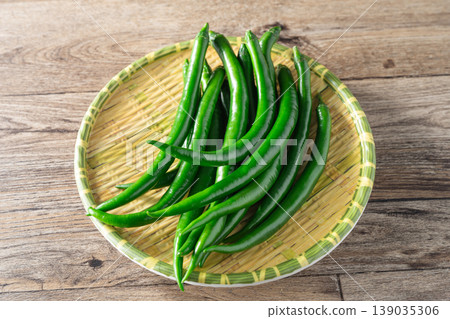 Green chili peppers 139035306