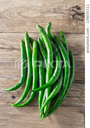 Green chili peppers 139035311