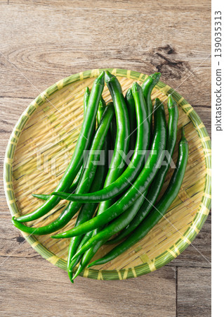 Green chili peppers 139035313
