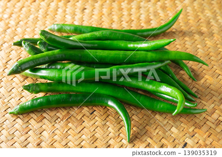 Green chili peppers 139035319