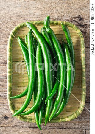 Green chili peppers 139035320