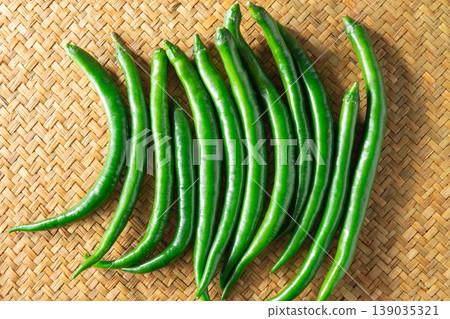 Green chili peppers 139035321