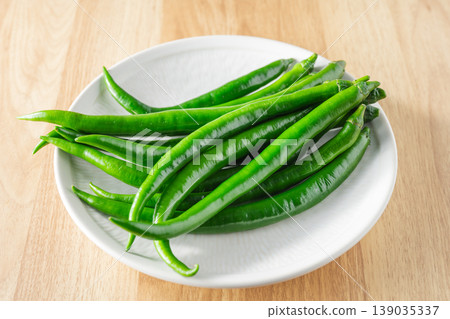 Green chili peppers 139035337