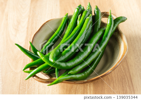 Green chili peppers 139035344
