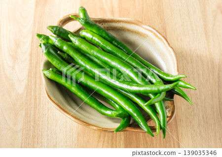 Green chili peppers Green chili peppers 139035346