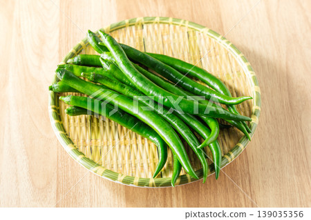 Green chili peppers Green chili peppers 139035356