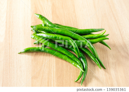 Green chili peppers 139035361