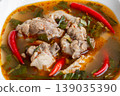 Boiled, Bone, Bowl, Chili Pepper, Color Image 139035390