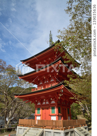 Three-story pagoda (Oka-dera Temple) [Asuka Village, Takaichi District, Nara Prefecture] 139035636