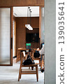 The community room in the coffee shop available for reservation. Co working space concept. The interior of meeting room in the cafe 139035641