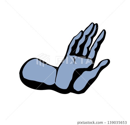 Hand showing no. Vector drawing Hand showing no. Vector drawing 139035653