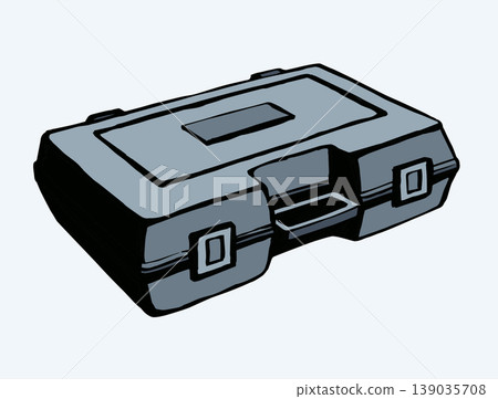 Suitcase for tools. Vector drawing Suitcase for tools. Vector drawing 139035708