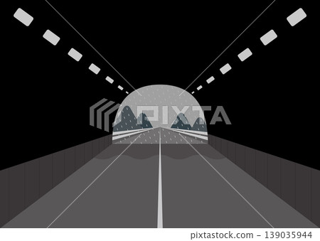 Rain-soaked tunnel exit (image background) Rain-soaked tunnel exit (image background) 139035944